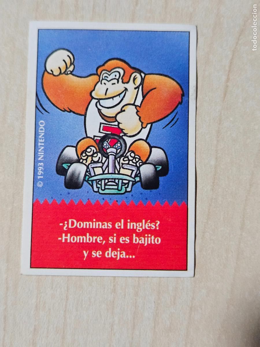 Coleccionismo cromos antiguos: N&ordm; 12 PEGATINA CROMO BIMBO SUPER MARIO BROS CHISTES