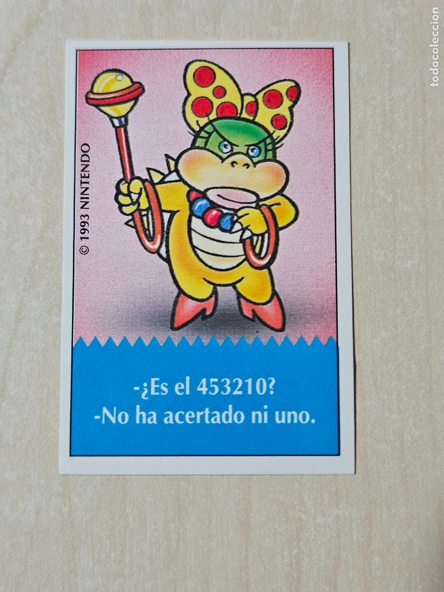 Coleccionismo cromos antiguos: N&ordm; 13 PEGATINA CROMO BIMBO SUPER MARIO BROS CHISTES