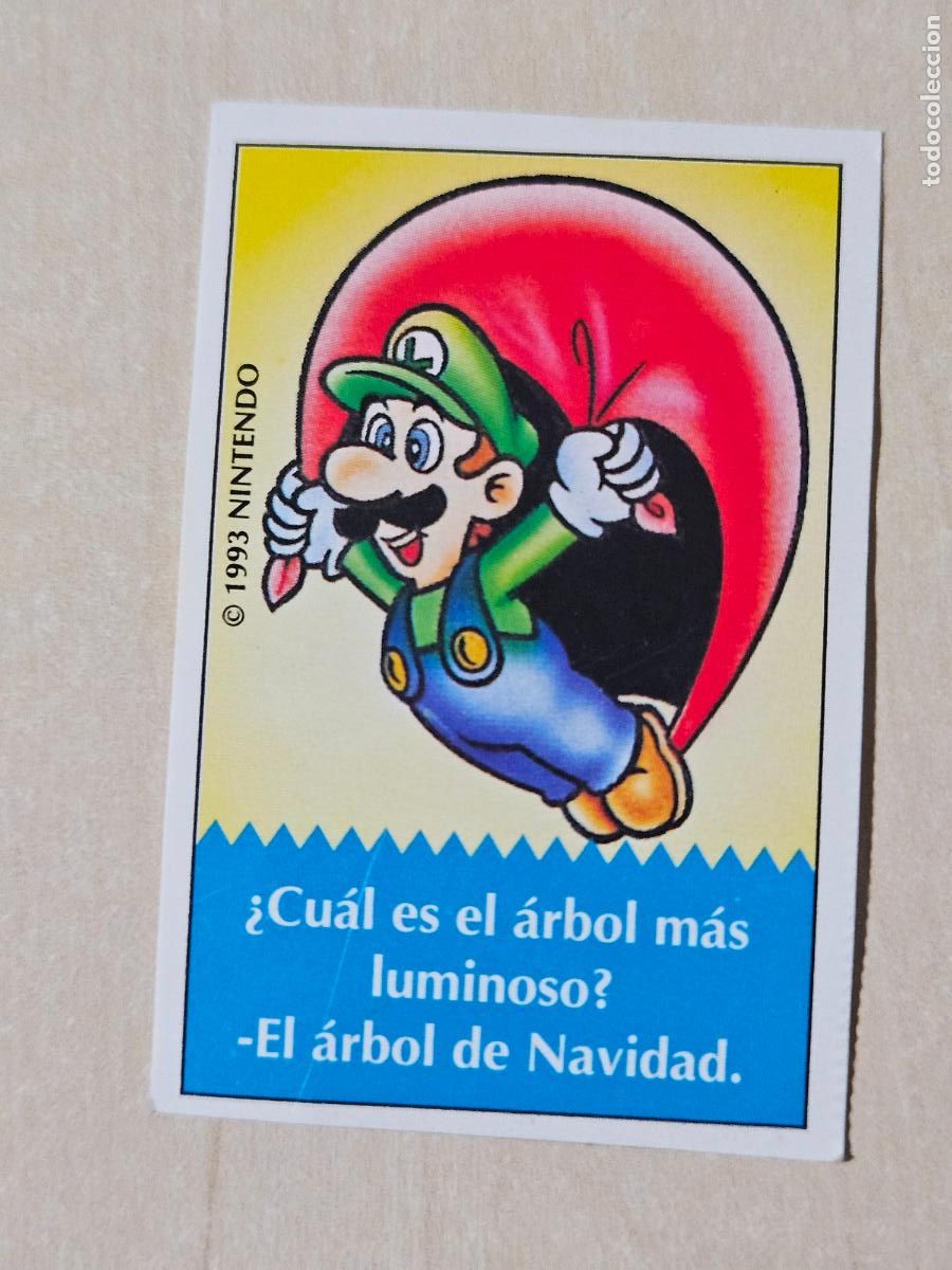 Coleccionismo cromos antiguos: N&ordm; 34 PEGATINA CROMO BIMBO SUPER MARIO BROS CHISTES