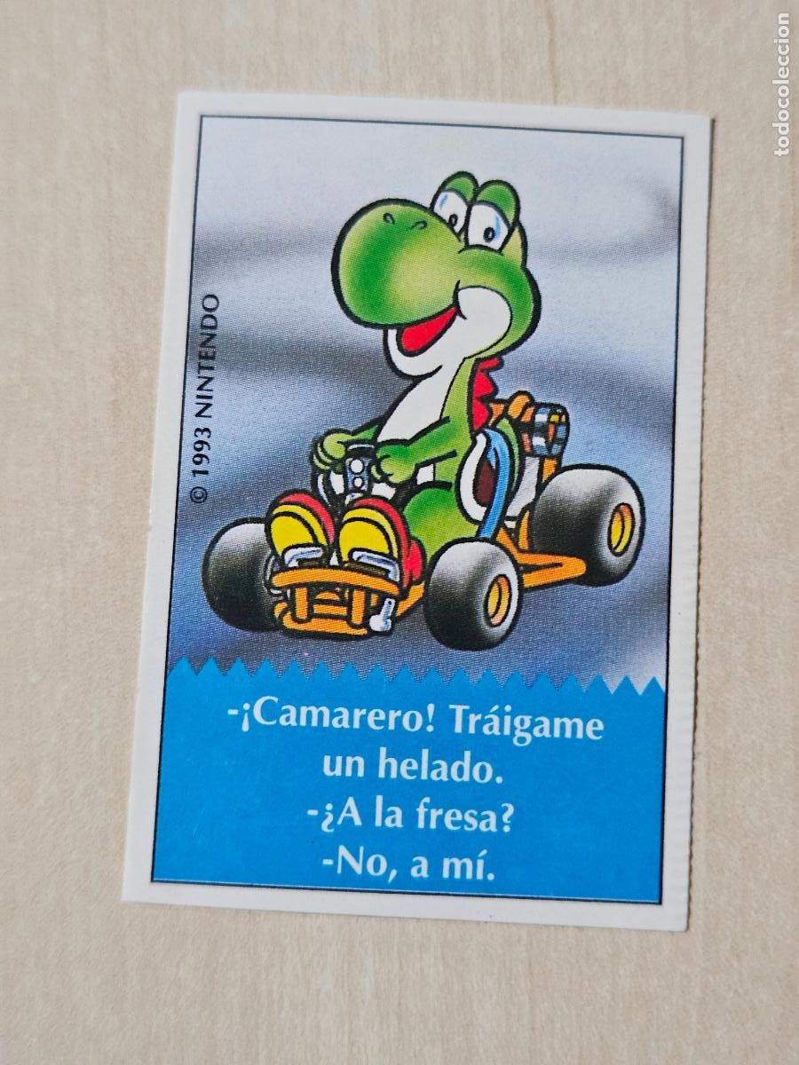 Coleccionismo cromos antiguos: N&ordm; 38 PEGATINA CROMO BIMBO SUPER MARIO BROS CHISTES