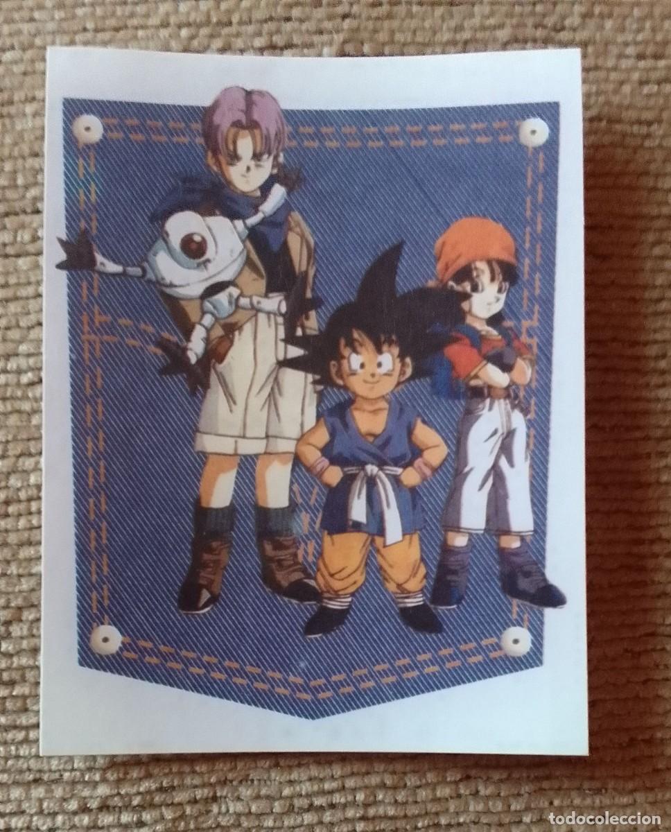 Coleccionismo cromos antiguos: CROMO PEGATELAS. PAN, GOKU Y TRUNKS. DRAGON BALL GT. BOOMER.