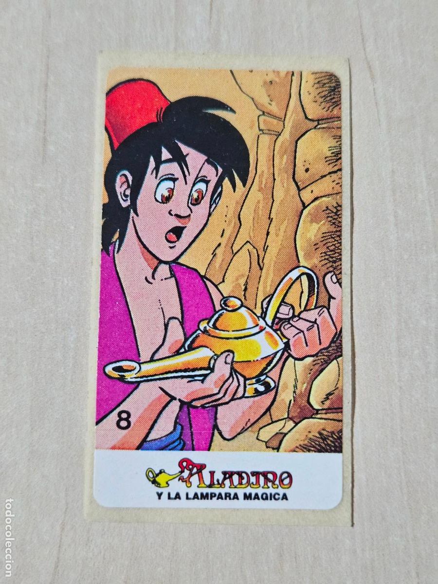 Coleccionismo cromos antiguos: N&ordm; 8 - ALADINO Y LA L&Aacute;MPARA M&Aacute;GICA - CHICLES VIDAL - BUEN ESTADO