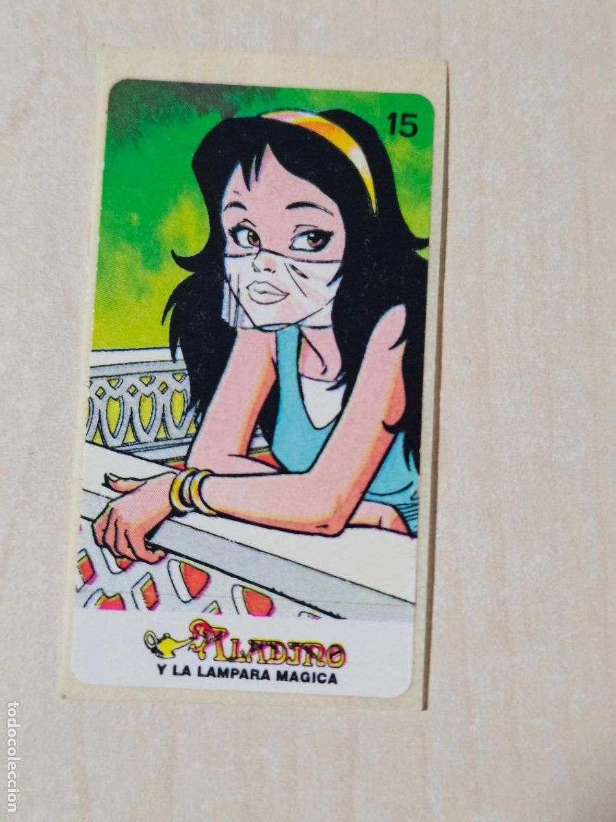 Coleccionismo cromos antiguos: N&ordm; 15 - ALADINO Y LA L&Aacute;MPARA M&Aacute;GICA - CHICLES VIDAL - BUEN ESTADO