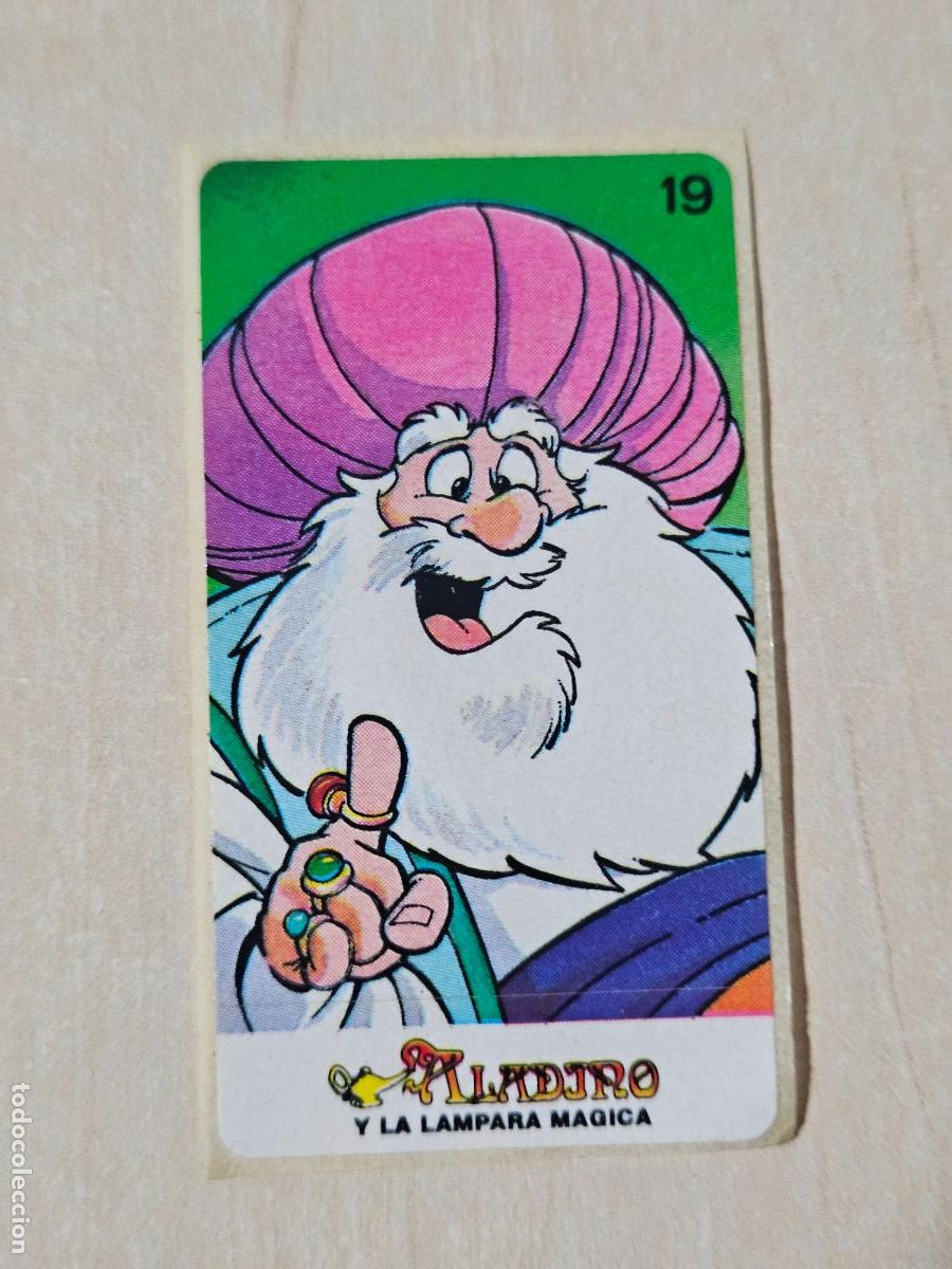 Coleccionismo cromos antiguos: N&ordm; 19 - ALADINO Y LA L&Aacute;MPARA M&Aacute;GICA - CHICLES VIDAL - BUEN ESTADO
