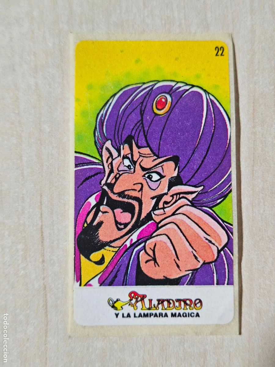 Coleccionismo cromos antiguos: N&ordm; 22 - ALADINO Y LA L&Aacute;MPARA M&Aacute;GICA - CHICLES VIDAL - BUEN ESTADO