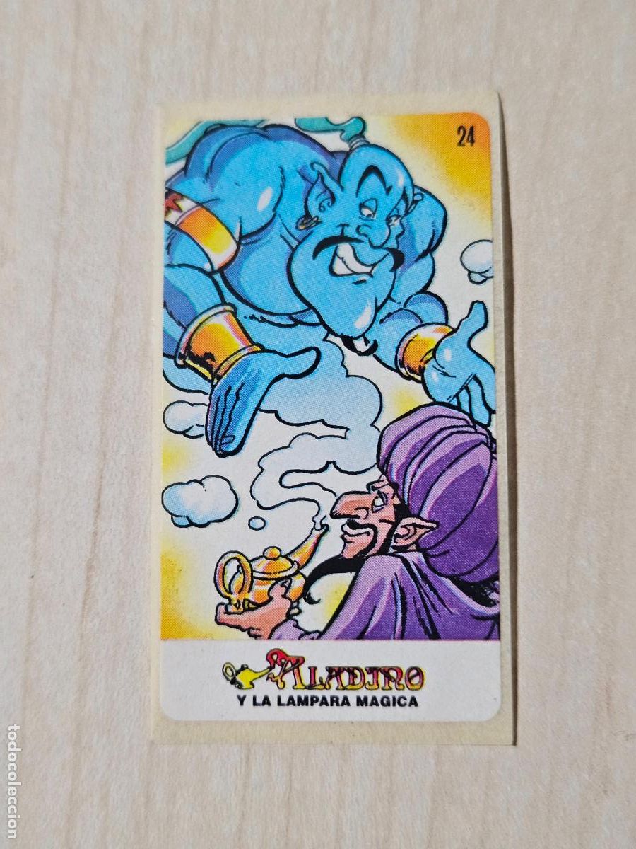 Coleccionismo cromos antiguos: N&ordm; 24 - ALADINO Y LA L&Aacute;MPARA M&Aacute;GICA - CHICLES VIDAL - BUEN ESTADO
