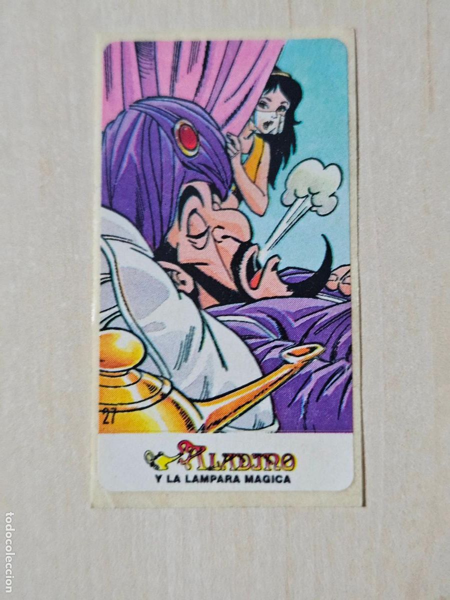 Coleccionismo cromos antiguos: N&ordm; 27 - ALADINO Y LA L&Aacute;MPARA M&Aacute;GICA - CHICLES VIDAL - BUEN ESTADO