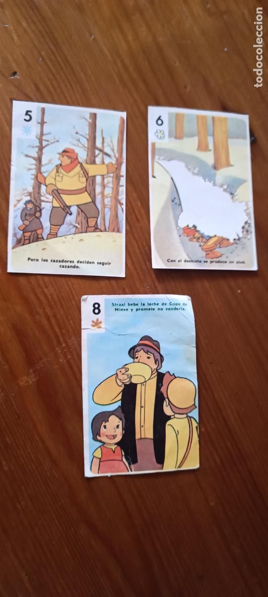 Coleccionismo cromos antiguos: 3 CROMOS CARTAS HEIDI 5 INVIERNO - 8 OTO&Ntilde;O - 6 PRIMAVERA