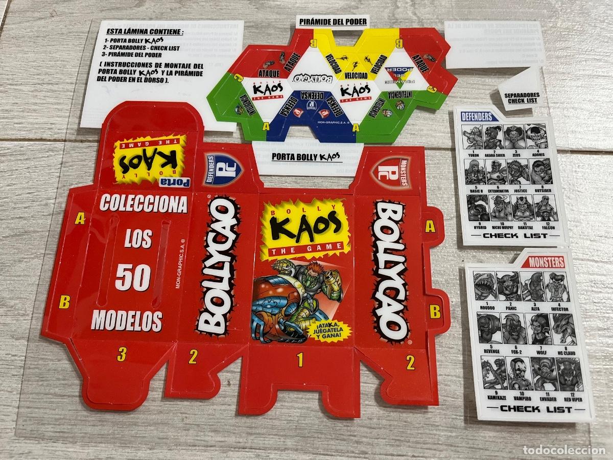 Coleccionismo cromos antiguos: LAMINA PIRAMIDE DE PODER. PORTA BOLLYKAOS, SEPARADORES, CHECK LIST, BOLLYCAO SIN DESTROQUELAR