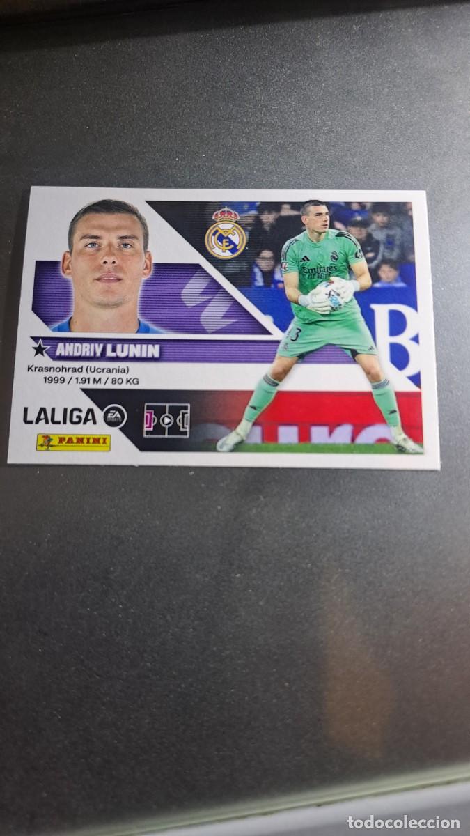 Coleccionismo cromos antiguos: CROMO LUNIN 4 REAL MADRID LIGA 2026 2027 26 27 ESTE PANINI NUNCA PEGADO