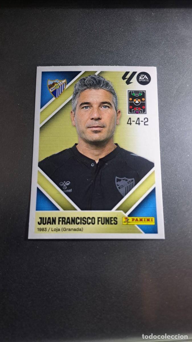 Coleccionismo cromos antiguos: CROMO JUAN FRANCISCO FUNES 2 ENTRENADOR MALAGA LIGA 2026 2027 26 27 ESTE PANINI NUNCA PEGADO