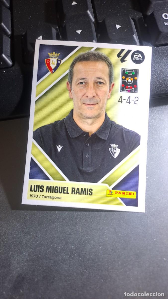 Coleccionismo cromos antiguos: CROMO LUIS MIGUEL RAMIS 2 ENTRENADOR OSASUNA LIGA 2026 2027 26 27 ESTE PANINI NUNCA PEGADO