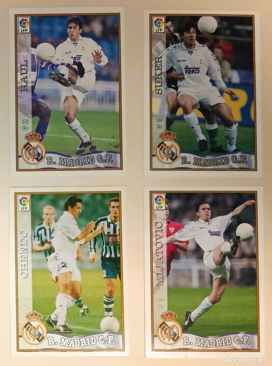 Coleccionismo cromos antiguos: Liga 1997-98 Fichas [mundicromo] 4 Cards REAL MADRID