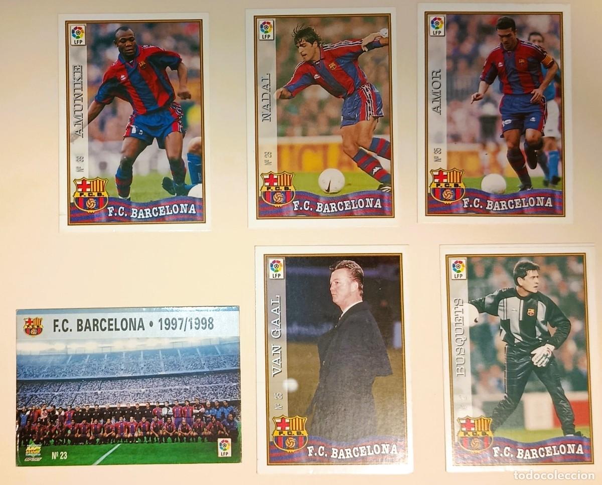 Coleccionismo cromos antiguos: Liga 1997-98 Fichas [Mundicromo] Lote BAR&Ccedil;A