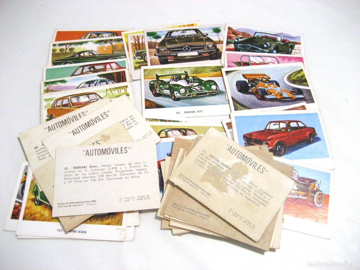 Coleccionismo cromos antiguos: LOTE DE 56 CROMOS AUTOM&Oacute;VILES. MAGA, 1972.