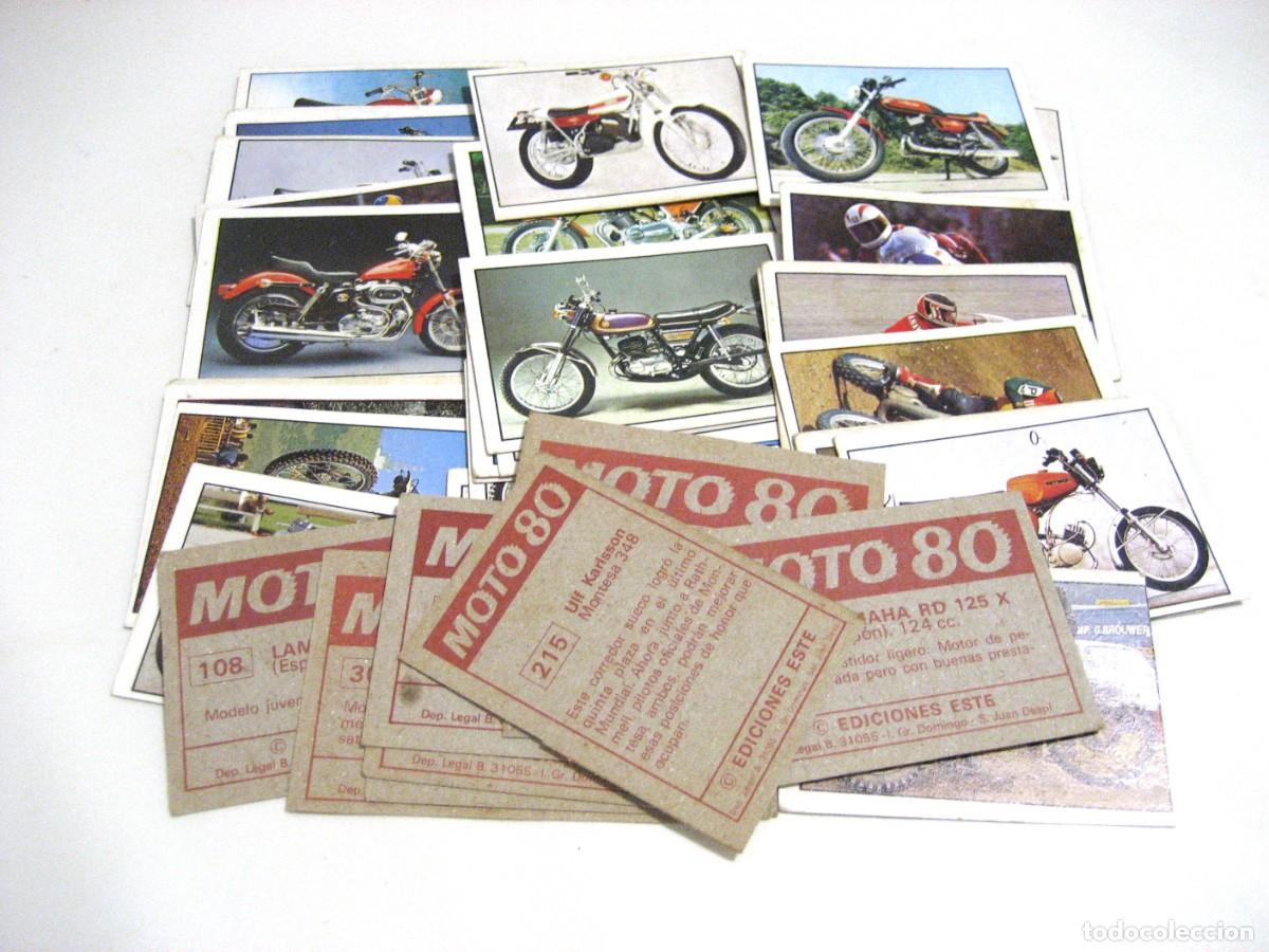 Coleccionismo cromos antiguos: LOTE DE 40 CROMOS MOTO 80. ESTE, 1980.