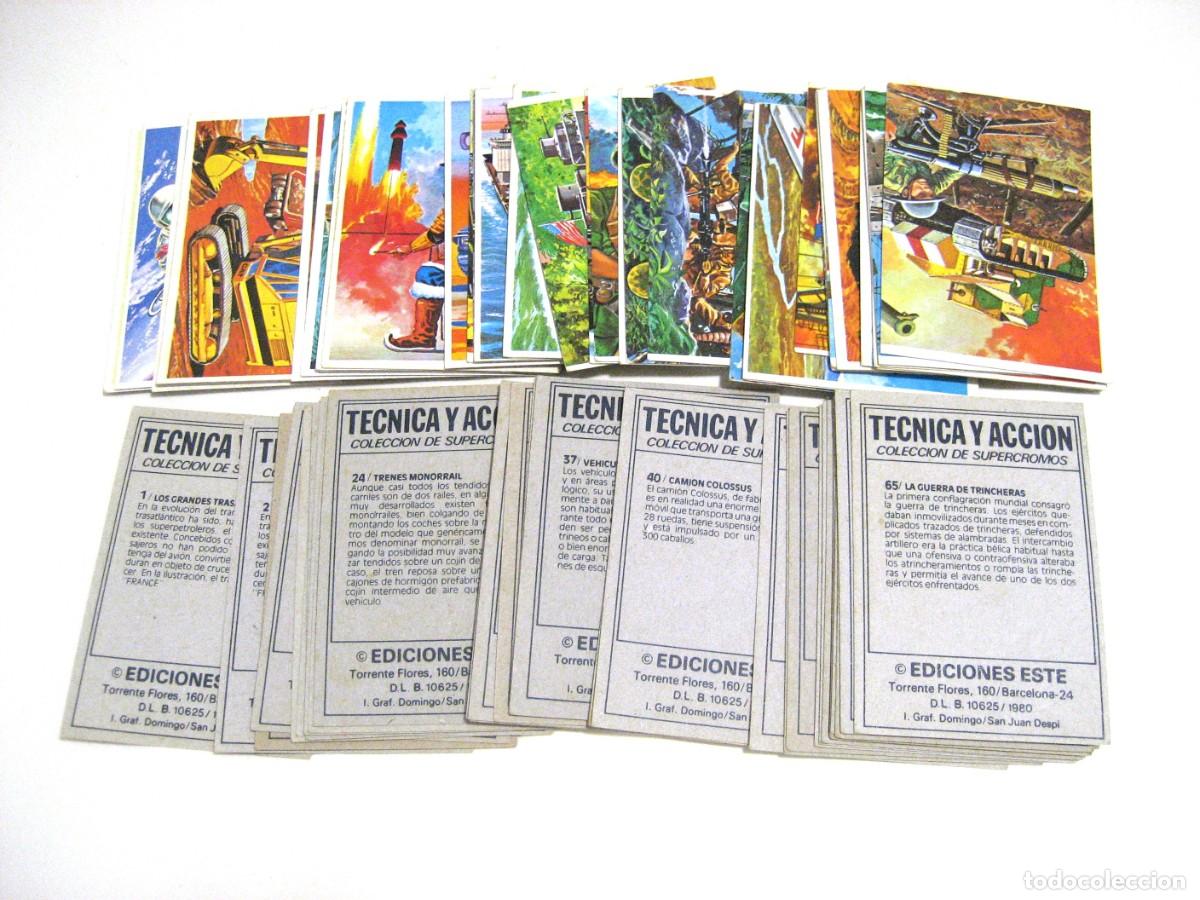 Coleccionismo cromos antiguos: LOTE DE 76 CROMOS T&Eacute;CNICA Y ACCI&Oacute;N. ESTE, 1980.