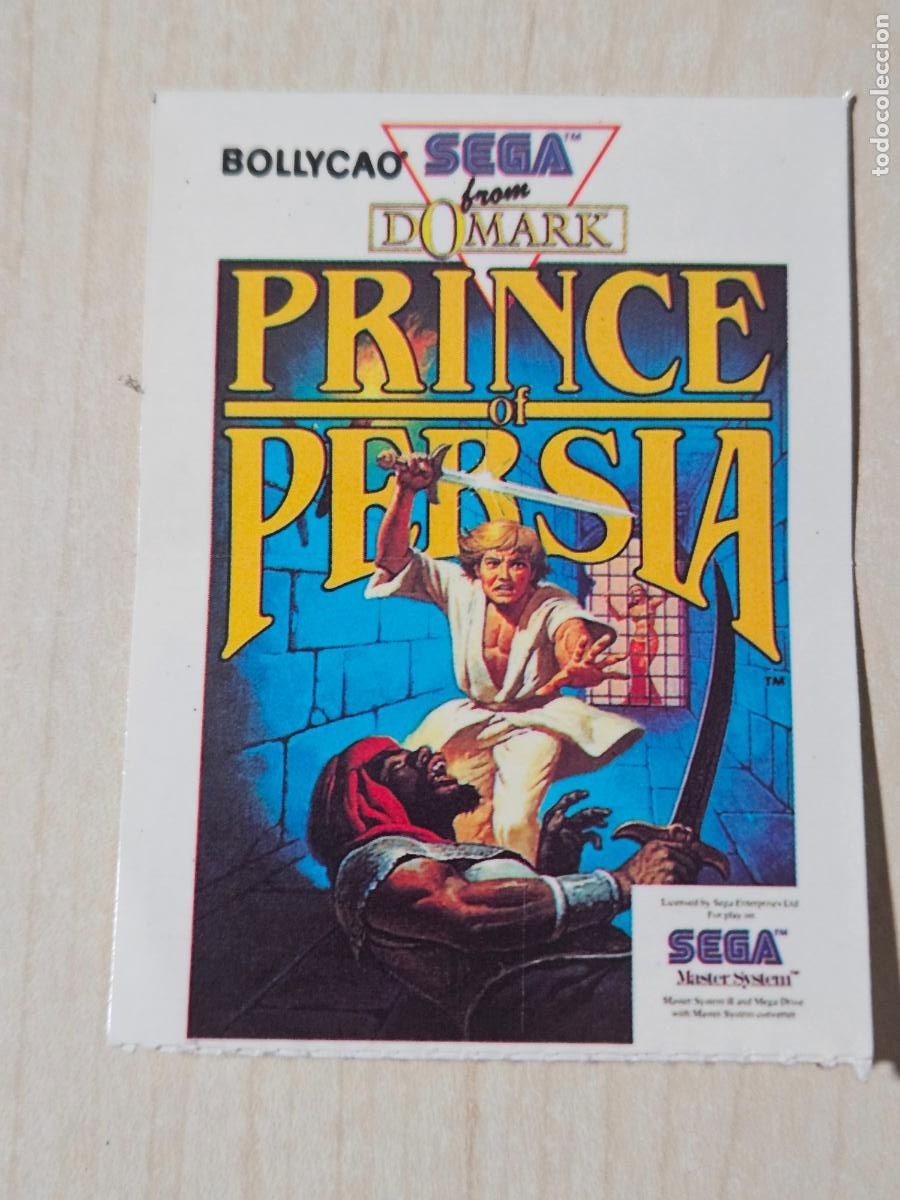 Coleccionismo cromos antiguos: PRINCE OF PERSIA CROMO PEGATINA ADHESIVO BOLLYCAO - SEGA - MEGA DRIVE NUEVA SIN PEGAR