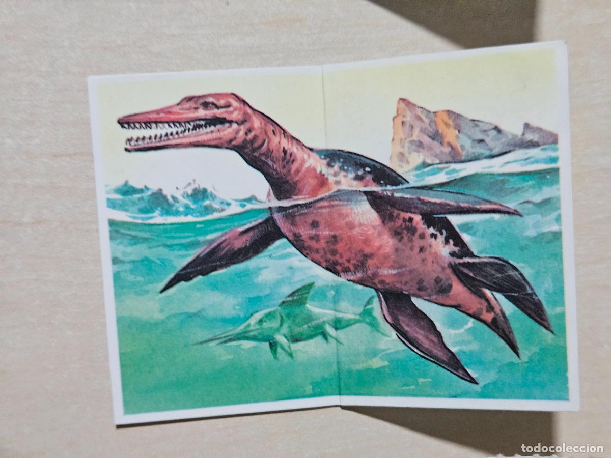 Coleccionismo cromos antiguos: PEGATINA 34 PELONEUSTES LOS AUT&Eacute;NTICOS CROMOS DE LOS DINOSAURIOS BOLLYCAO