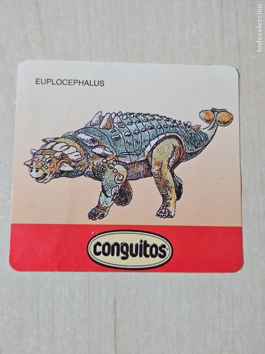 Coleccionismo cromos antiguos: CROMO CONGUITOS DINOSAURIOS - EUPLOCEPHALUS (SIN PEGAR)
