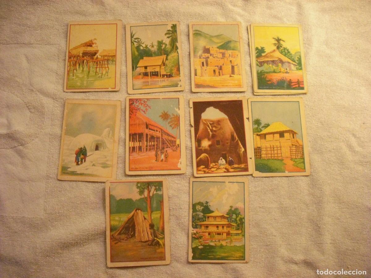 Colecionismo Cromos antigos: VIVIENDAS DEL MUNDO , LOTE DE 10 CROMOS. CHOCOLATES ORTI, PIERA Y BRUGUERAS
