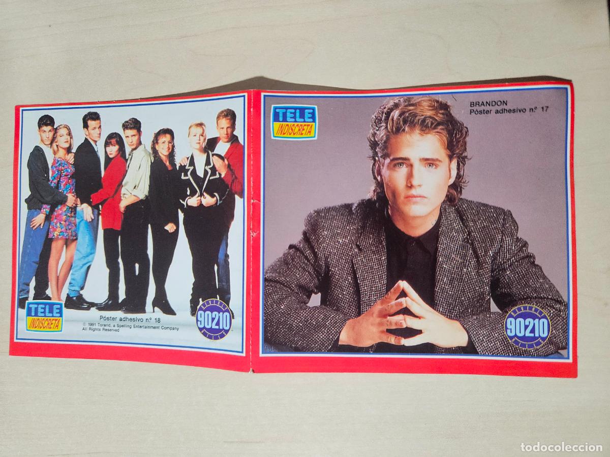 Coleccionismo cromos antiguos: N&ordm; 17 Y N&ordm; 18 cromos pegatina tele indiscreta a&ntilde;os 1991 SENSACION DE VIVIR 90210