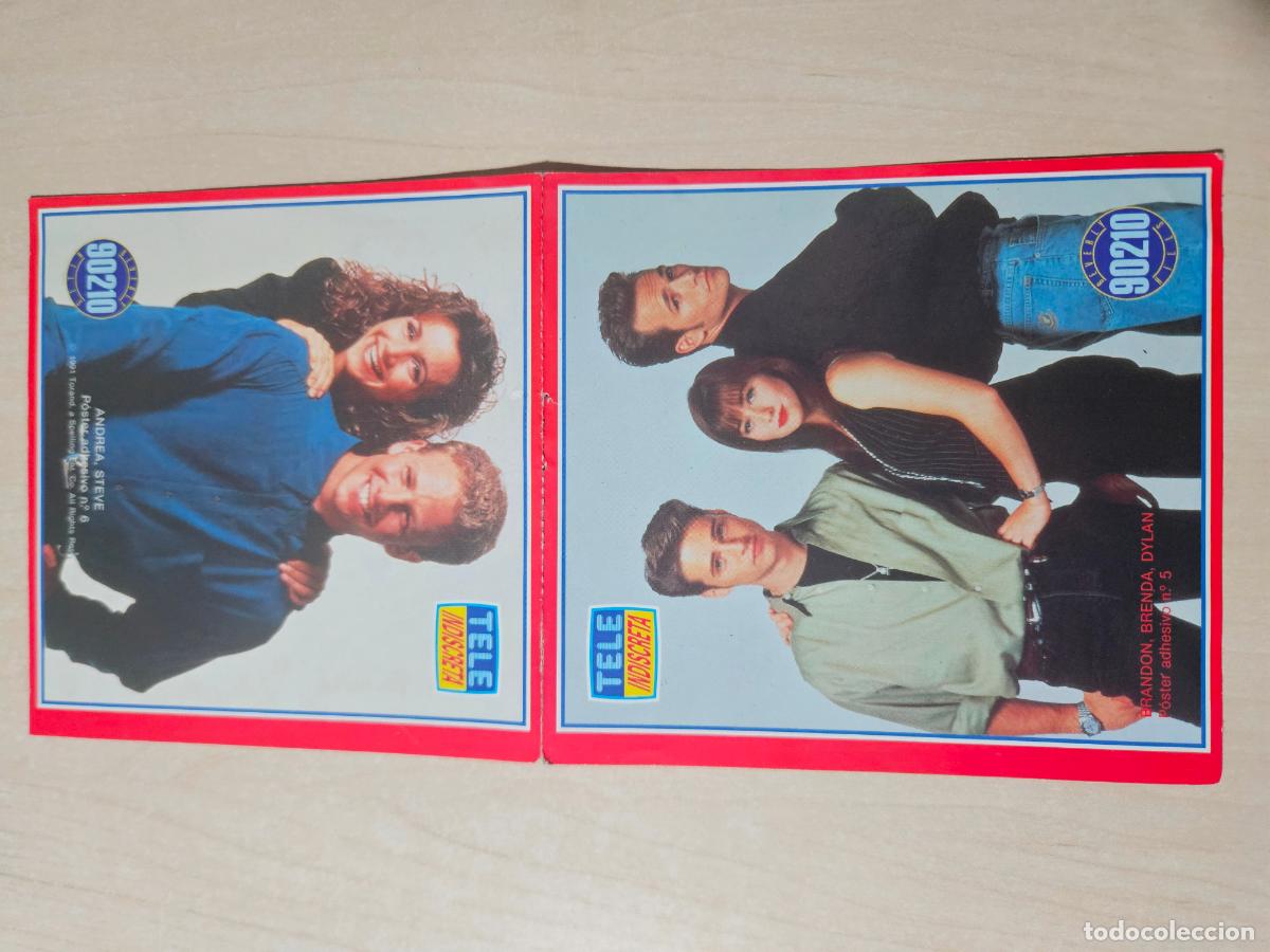 Coleccionismo cromos antiguos: N&ordm; 5 Y N&ordm; 6 cromos pegatina tele indiscreta a&ntilde;os 1991 SENSACION DE VIVIR 90210