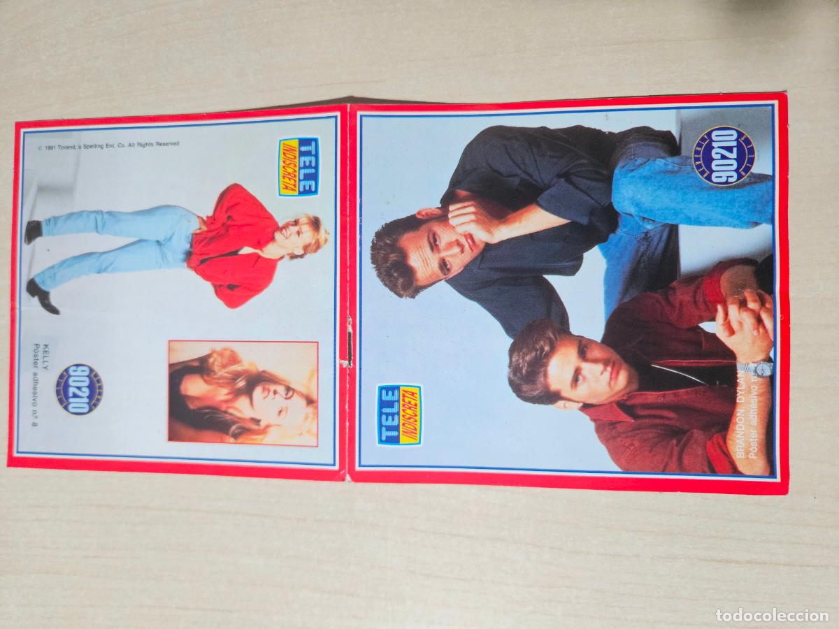 Coleccionismo cromos antiguos: N&ordm; 7 Y N&ordm; 8 cromos pegatina tele indiscreta a&ntilde;os 1991 SENSACION DE VIVIR 90210