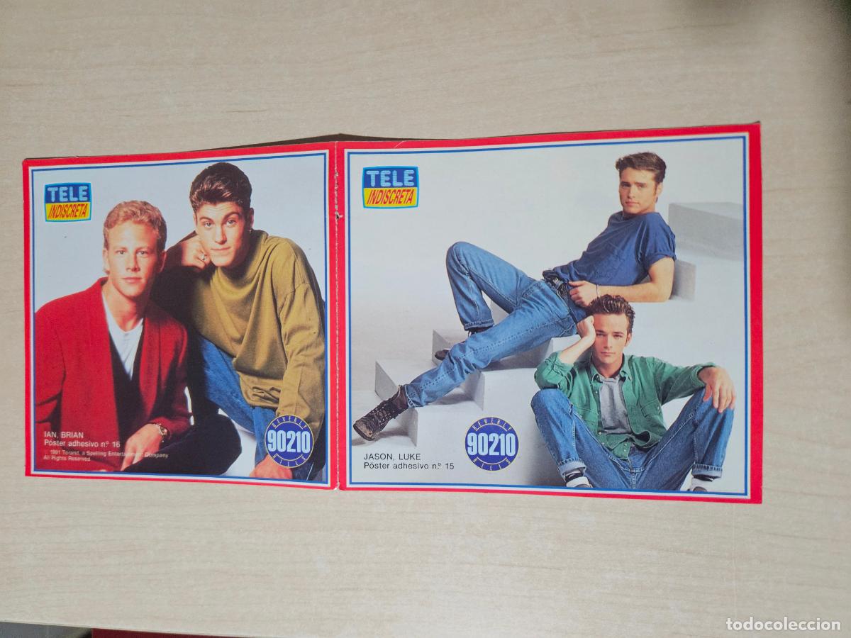 Coleccionismo cromos antiguos: N&ordm; 15 Y N&ordm; 16 cromos pegatina tele indiscreta a&ntilde;os 1991 SENSACION DE VIVIR 90210