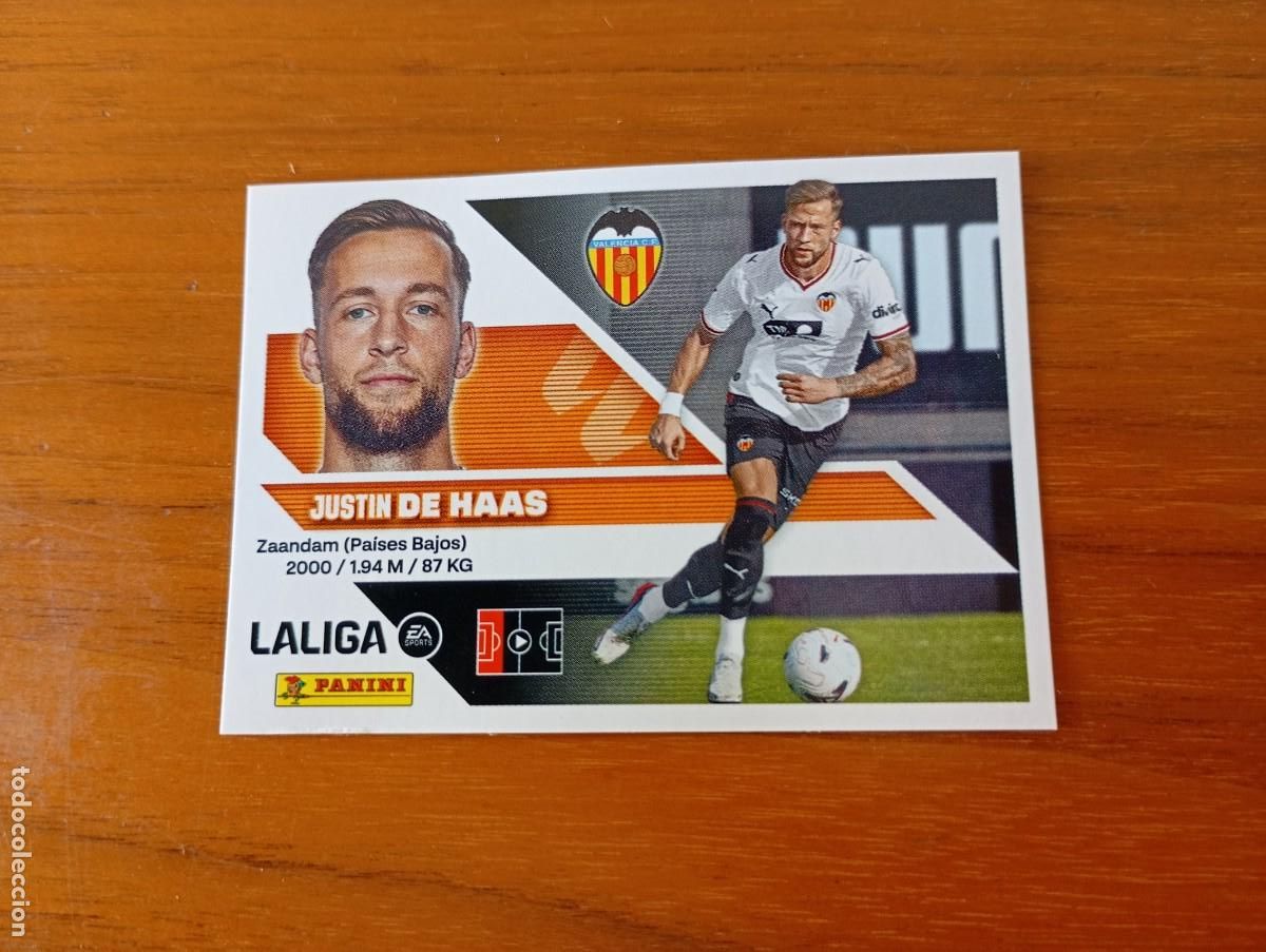 Coleccionismo cromos antiguos: CROMO JUSTIN DE HAAS. VALENCIA C F. LIGA ESTE 26 2027
