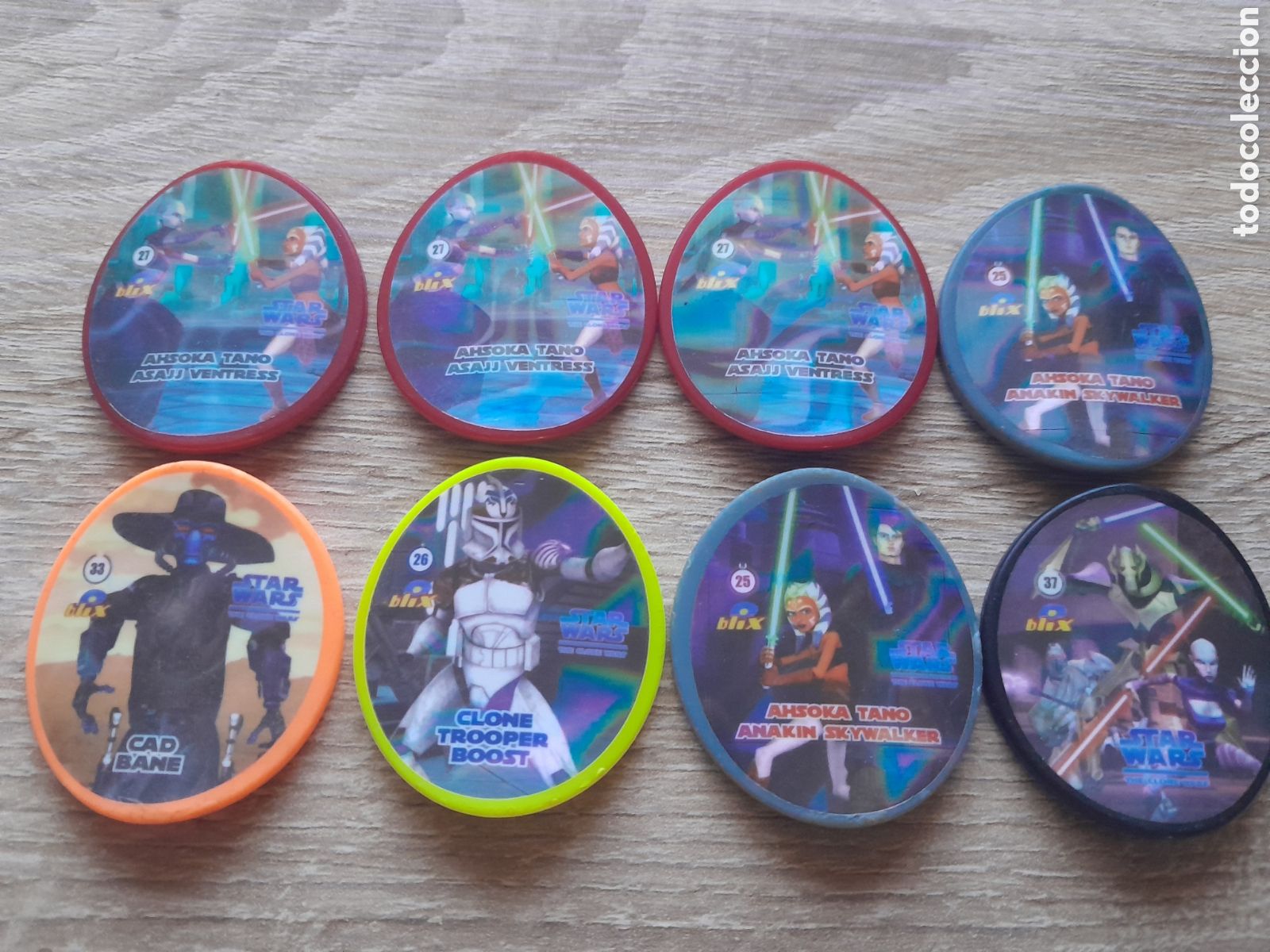 Coleccionismo cromos antiguos: lote 8 star wars the clone wars blix