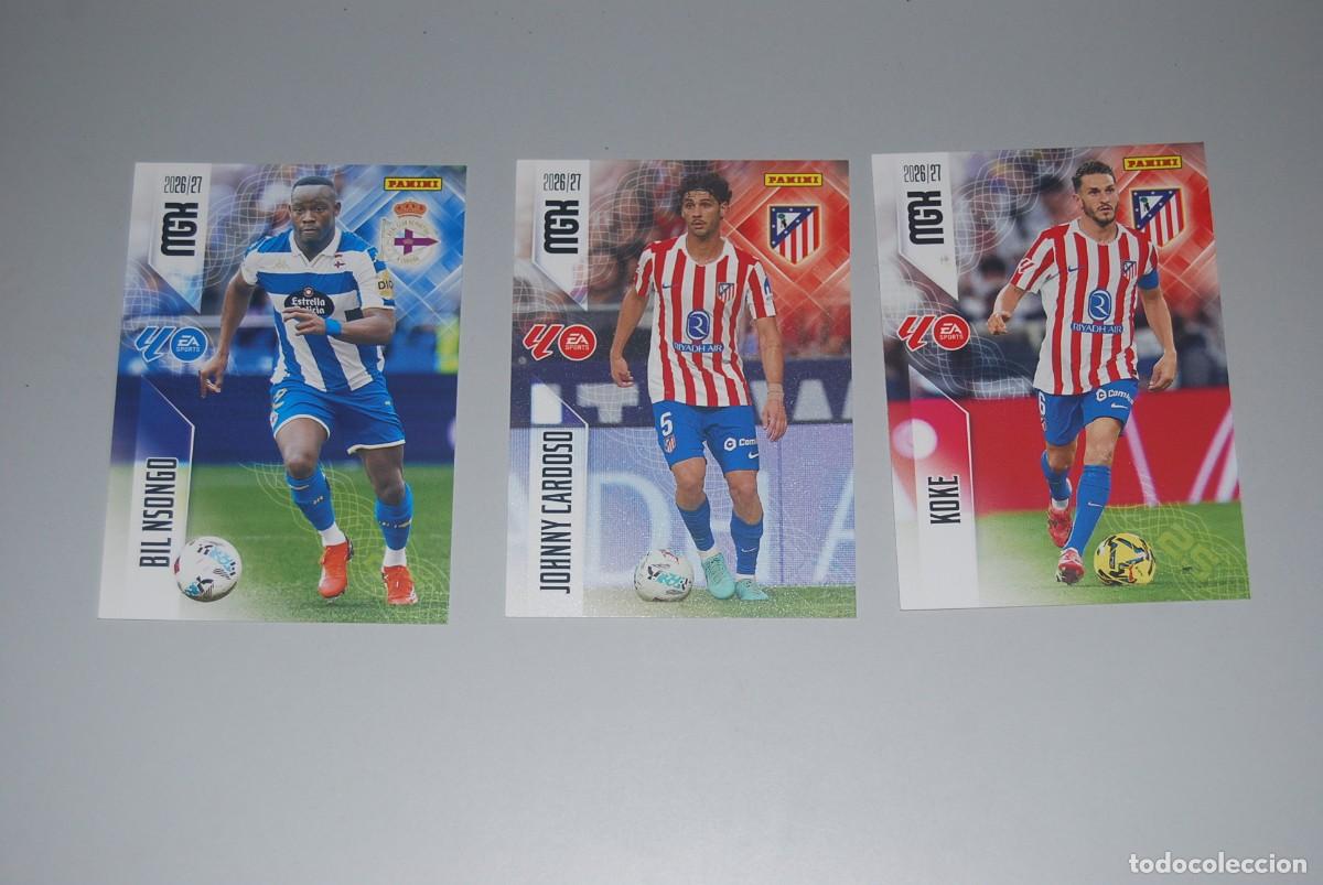 Coleccionismo cromos antiguos: LOTE DE 3 MGK LIGA 2026-2027 26-27 PANINI (VER FOTOS PARA LA IDENTIFICACION DE NOMBRES Y NUMEROS)