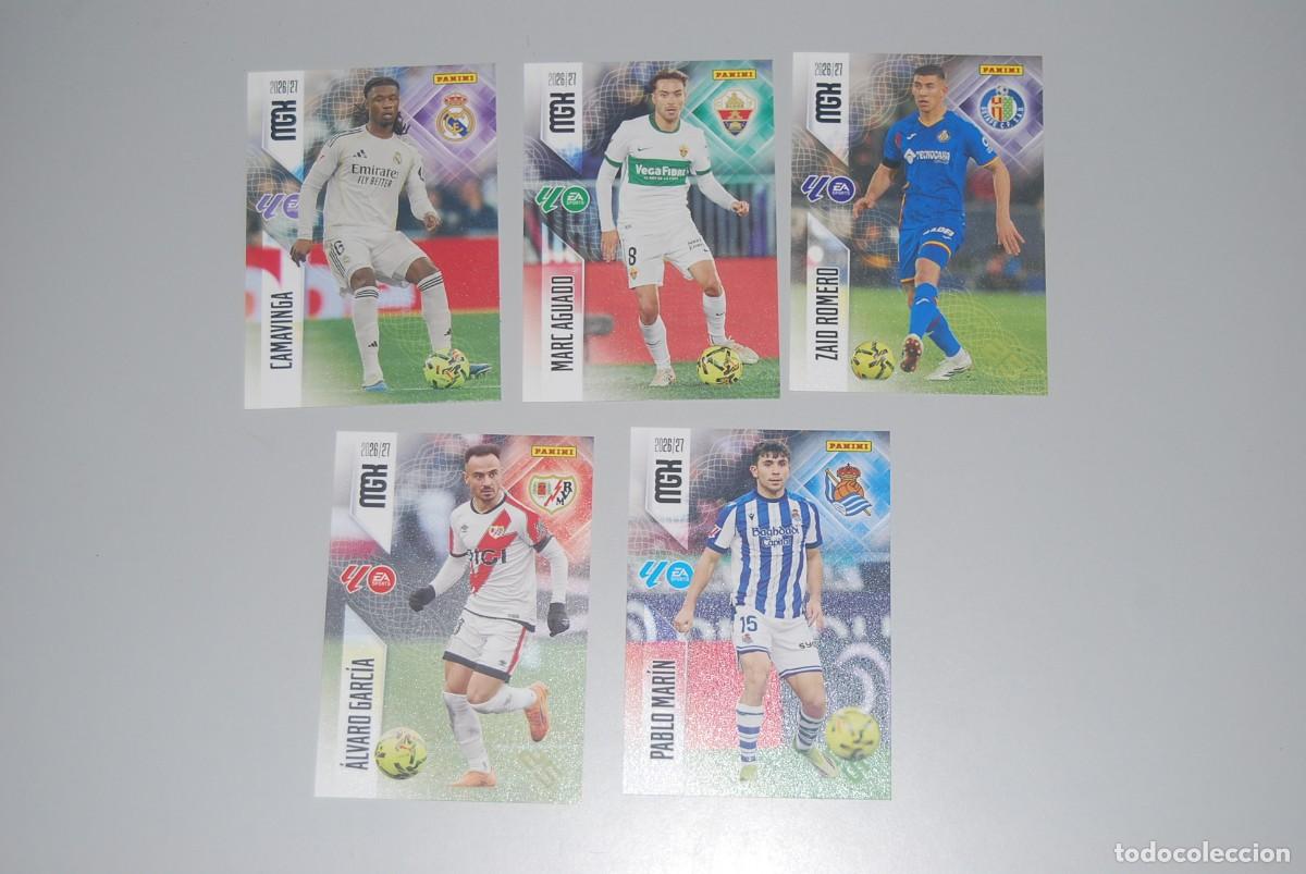 Coleccionismo cromos antiguos: LOTE DE 5 MGK LIGA 2026-2027 26-27 PANINI (VER FOTOS PARA LA IDENTIFICACION DE NOMBRES Y NUMEROS)