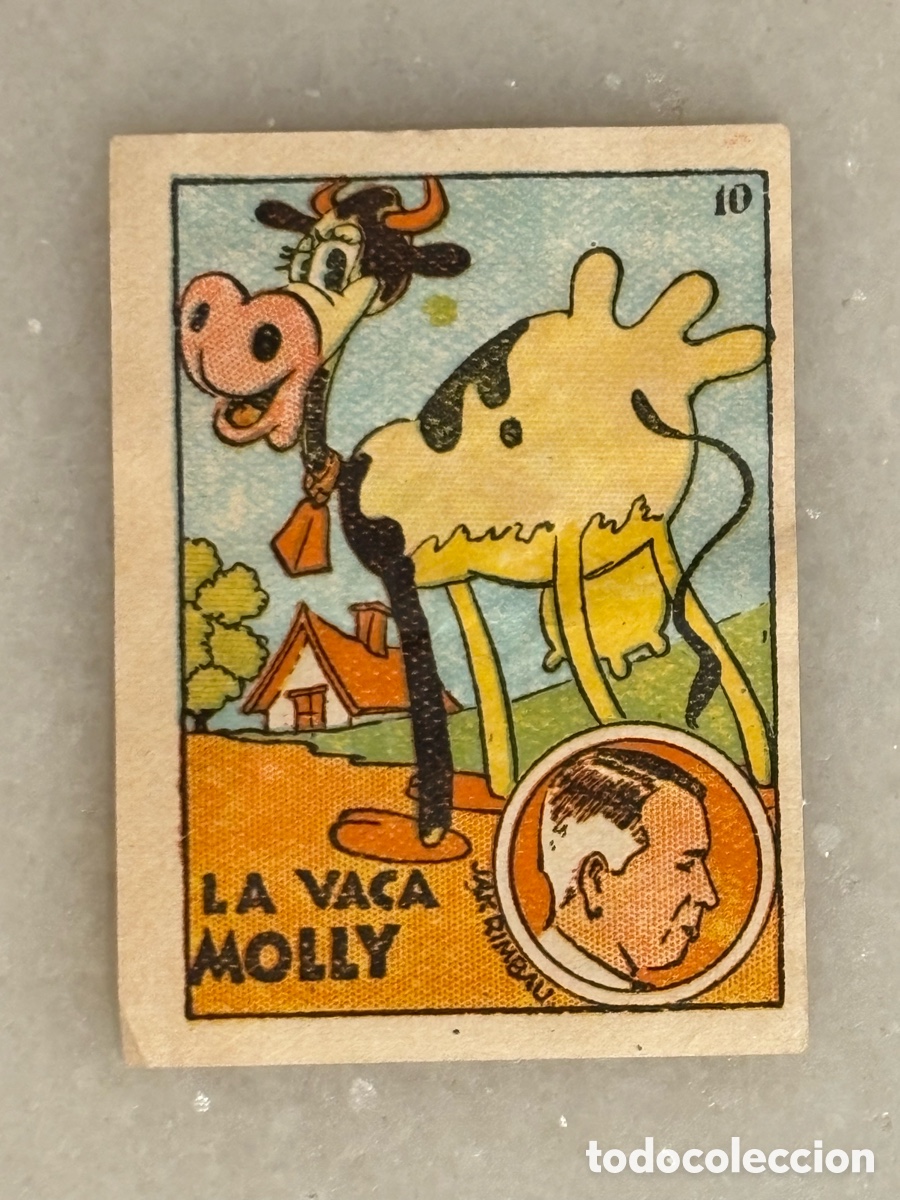 Collectionnisme Cartes &agrave; collectionner anciennes: Cromo, la vaca Molly &aacute;lbum cultura gato negro, 1939