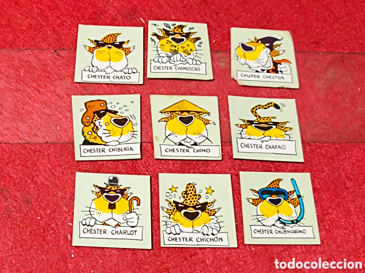 Coleccionismo cromos antiguos: Lote 9 cromos diferentes CHESTER MATUTANO PATATAS FRITAS A&Ntilde;OS 90