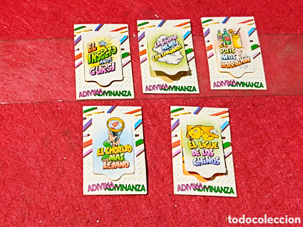 Coleccionismo cromos antiguos: Lote 5 cromos bollycao colecci&oacute;n adivina adivinanza