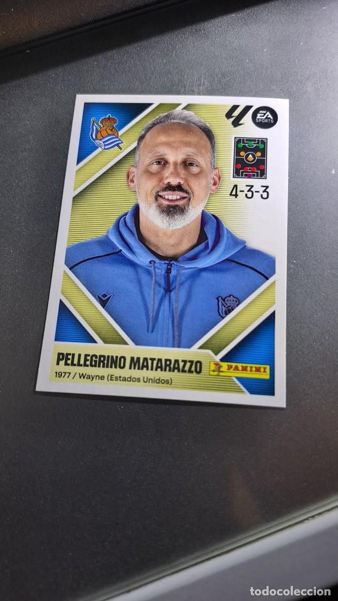 Coleccionismo cromos antiguos: CROMO PELLEGRINO MATARAZZO 2 ENTRENADOR REAL SOCIEDAD LIGA 2026 2027 26 27 ESTE PANINI NUNCA PEGADO