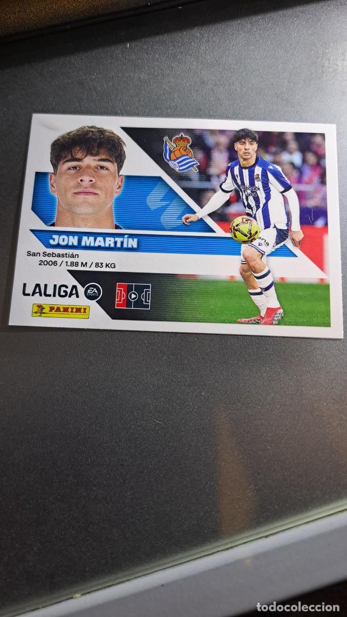 Coleccionismo cromos antiguos: CROMO JON MARTIN 7 REAL SOCIEDAD LIGA 2026 2027 26 27 ESTE PANINI NUNCA PEGADO