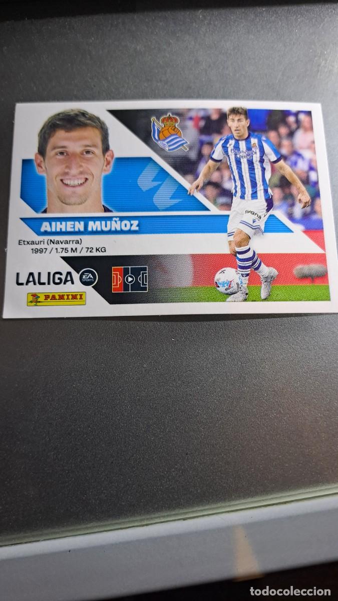 Coleccionismo cromos antiguos: CROMO AIHEN MU&Ntilde;OZ 9 REAL SOCIEDAD LIGA 2026 2027 26 27 ESTE PANINI NUNCA PEGADO