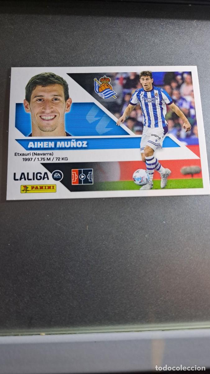 Coleccionismo cromos antiguos: CROMO AIHEN MU&Ntilde;OZ 9 REAL SOCIEDAD LIGA 2026 2027 26 27 ESTE PANINI NUNCA PEGADO