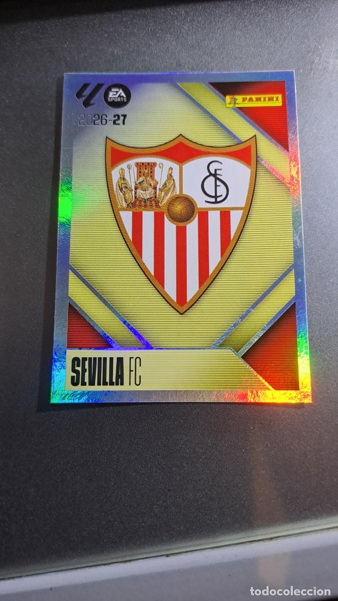 Coleccionismo cromos antiguos: CROMO ESCUDO SEVILLA 1 LIGA 2026 2027 26 27 ESTE PANINI NUNCA PEGADO