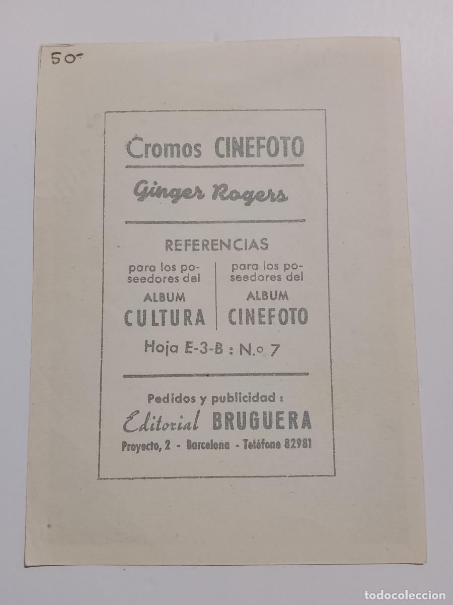 Coleccionismo cromos antiguos: Cromo Cinefoto Ginger Rogers - Foto 2