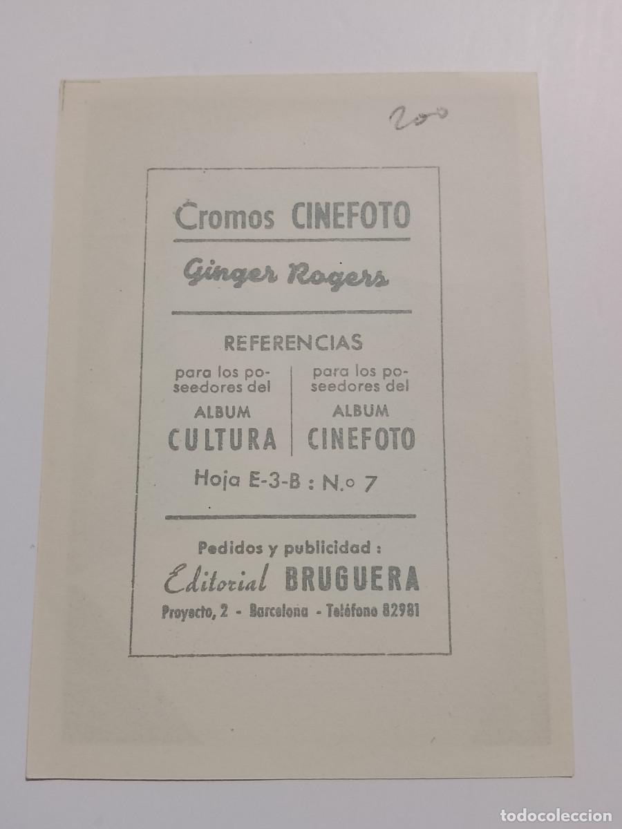 Coleccionismo cromos antiguos: Cromo Cinefoto Ginger Rogers - Foto 2