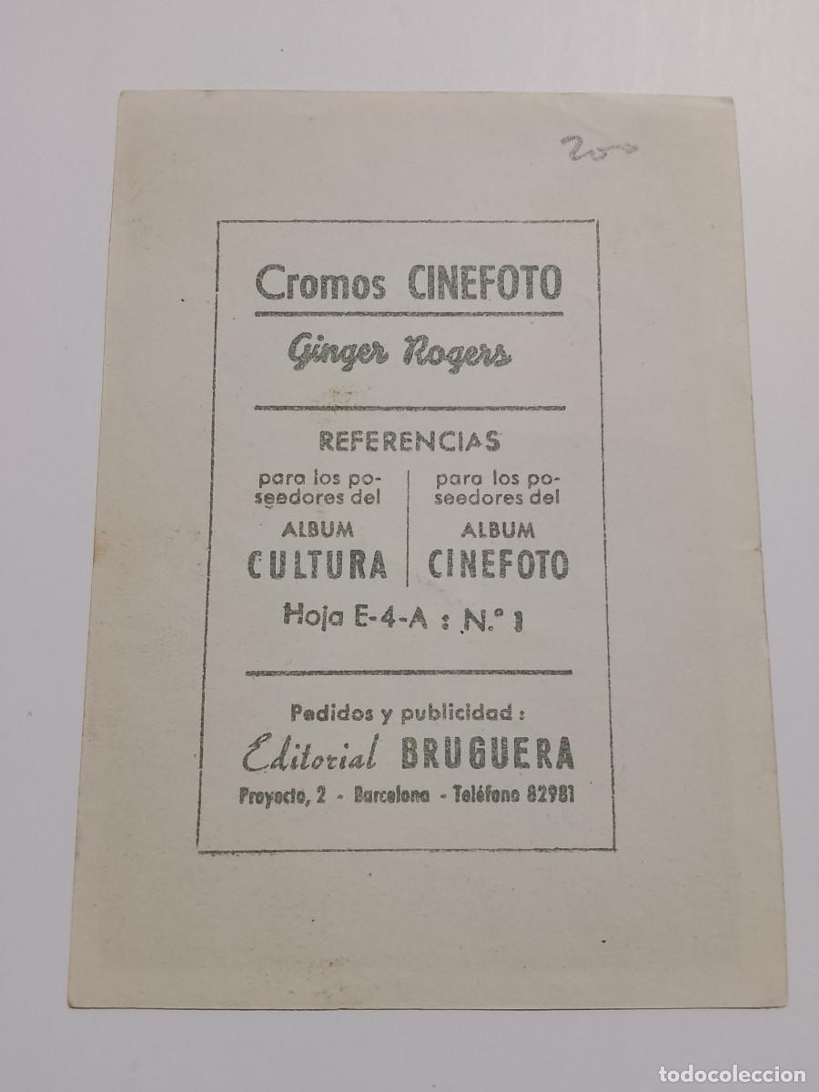 Coleccionismo cromos antiguos: Cromo Cinefoto Ginger Rogers - Foto 2
