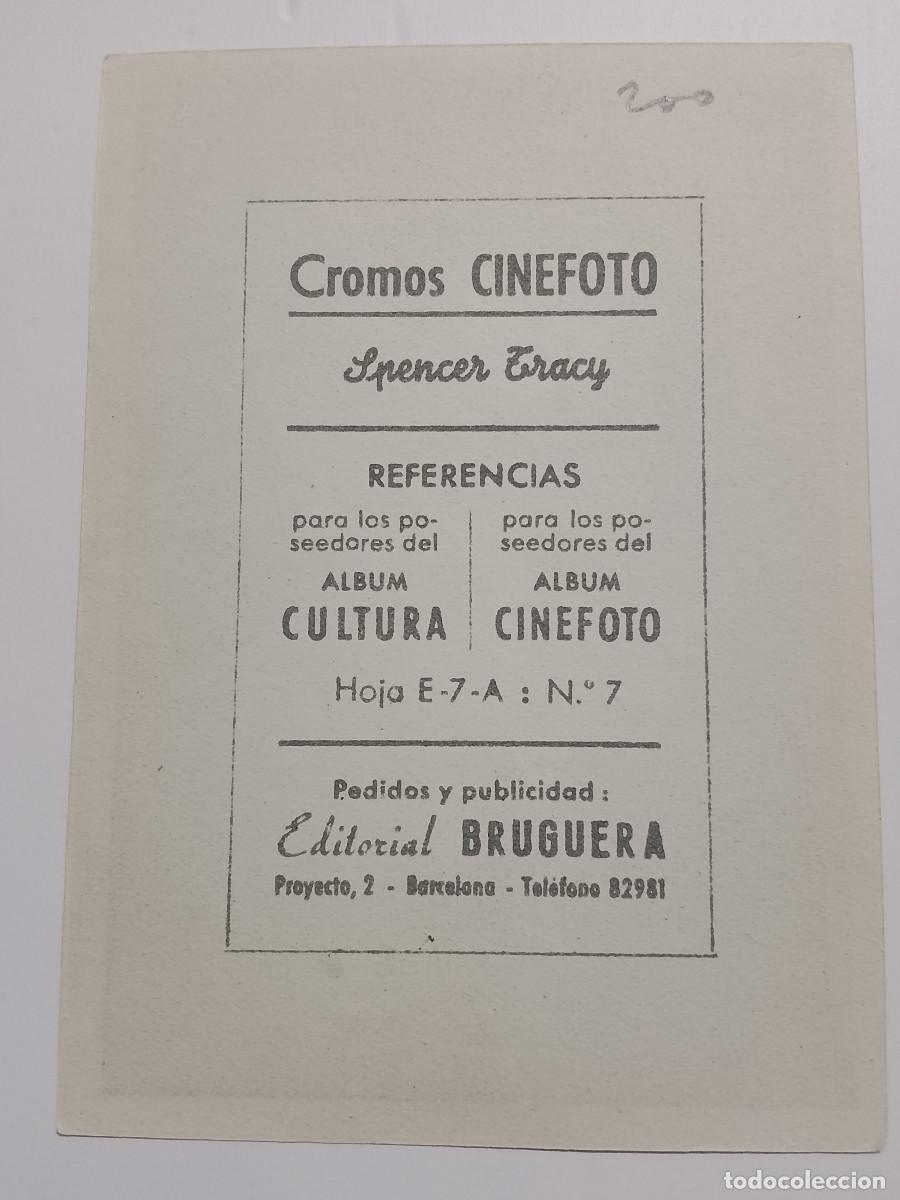 Coleccionismo cromos antiguos: Cromo Cinefoto Spencer Tracy - Foto 2