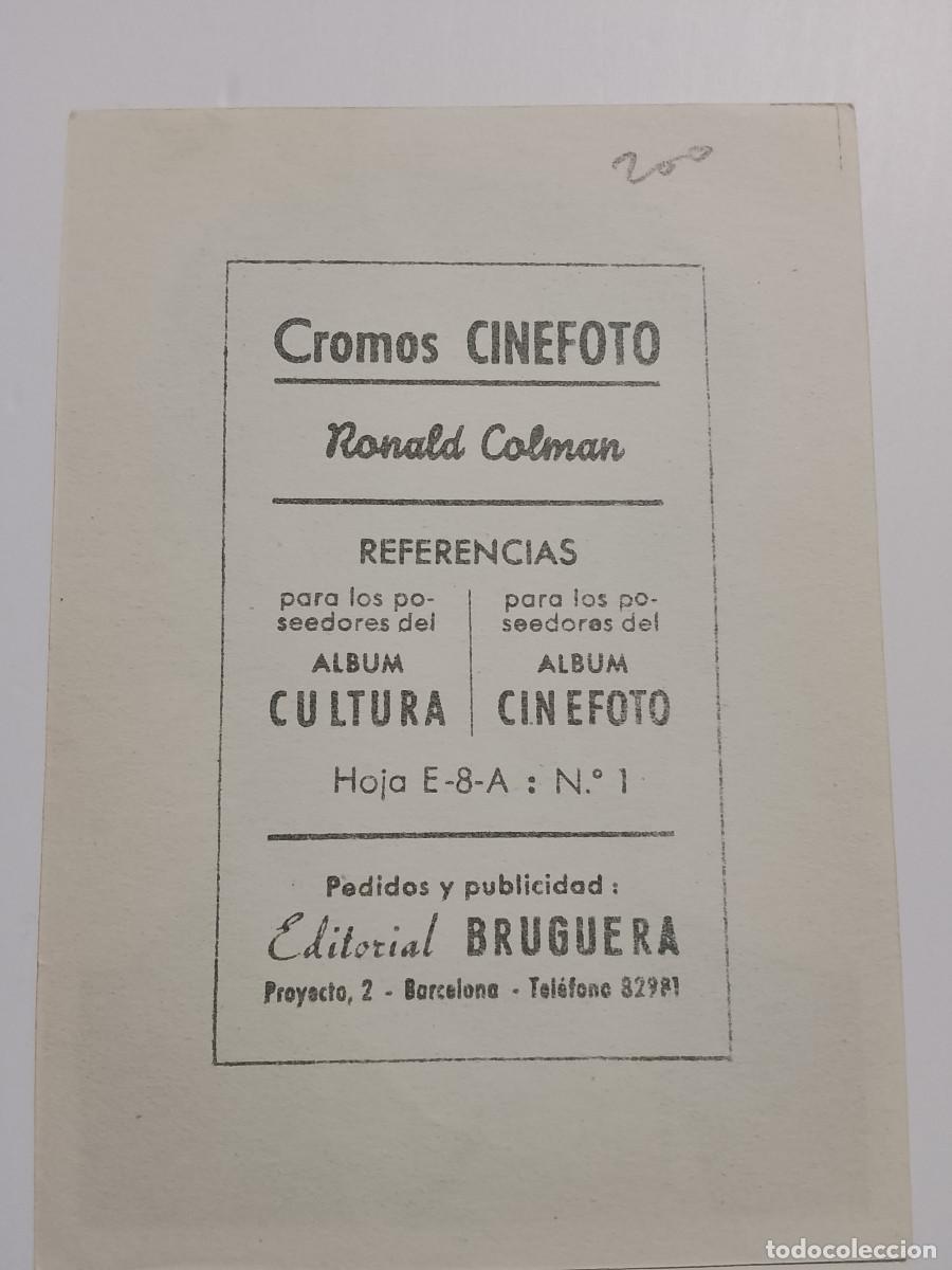 Coleccionismo cromos antiguos: Cromo Cinefoto Ronald Colman - Foto 2
