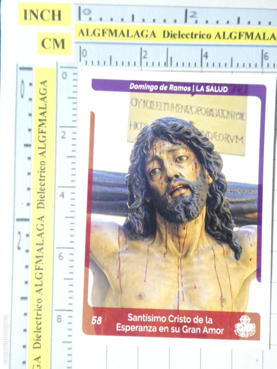 Coleccionismo cromos antiguos: CROMO TARJETA HOLY CARDS SEMANA SANTA M&Aacute;LAGA. 58 LA SALUD CRISTO DE LA ESPERANZA GRAN AMOR