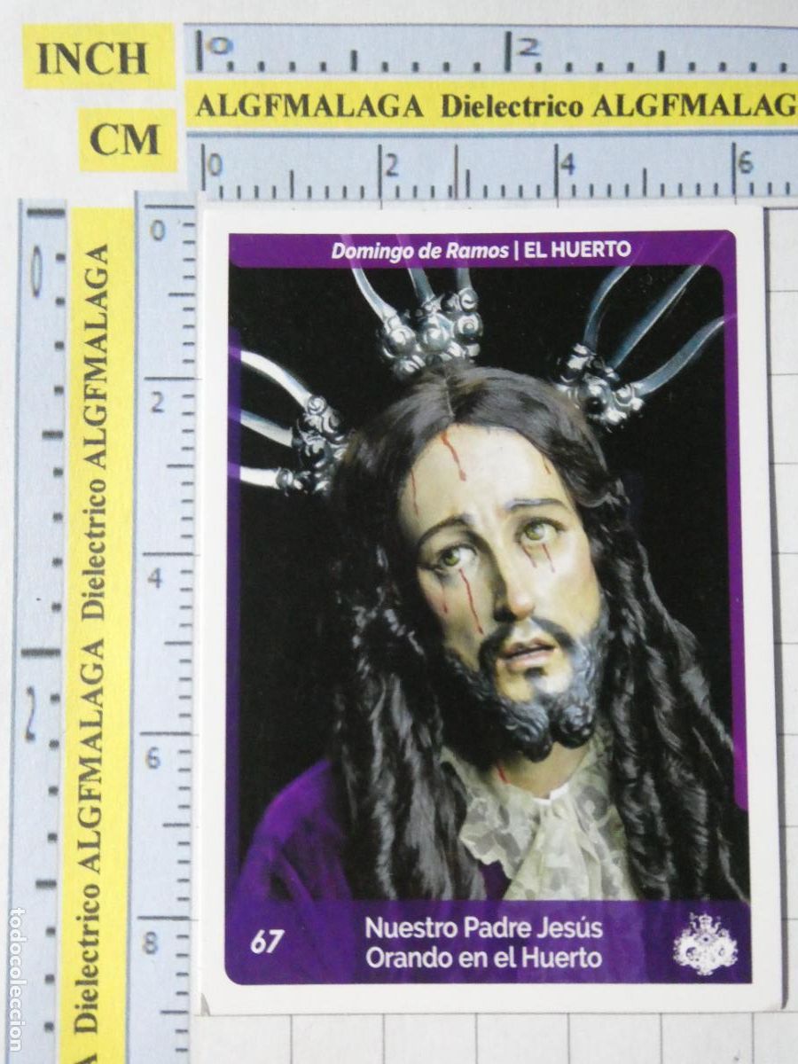 Coleccionismo cromos antiguos: CROMO TARJETA HOLY CARDS SEMANA SANTA M&Aacute;LAGA. 67 NUESTRO PADRE JES&Ntilde;US ORANDO EN EL HUERTO