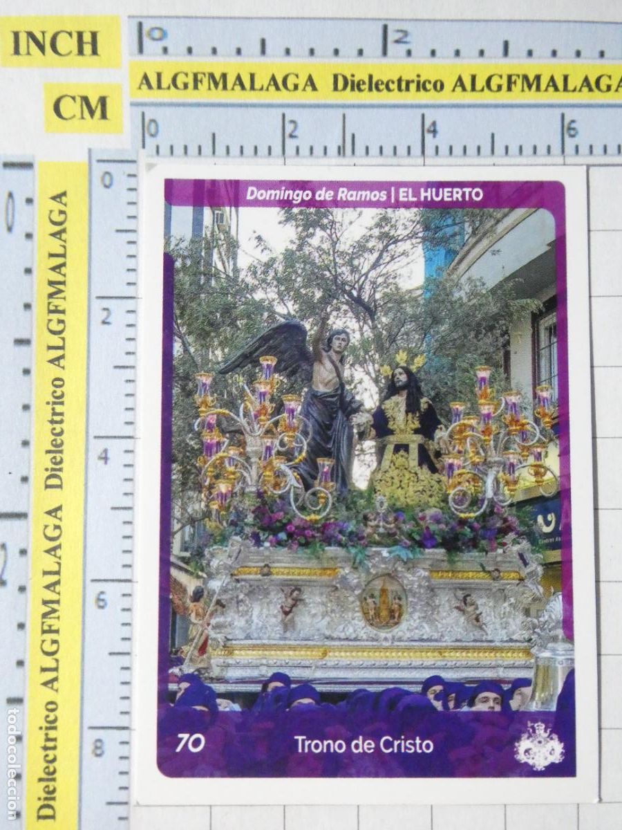 Coleccionismo cromos antiguos: CROMO TARJETA HOLY CARDS SEMANA SANTA M&Aacute;LAGA. 70 EL HUERTO TRONO DE CRISTO