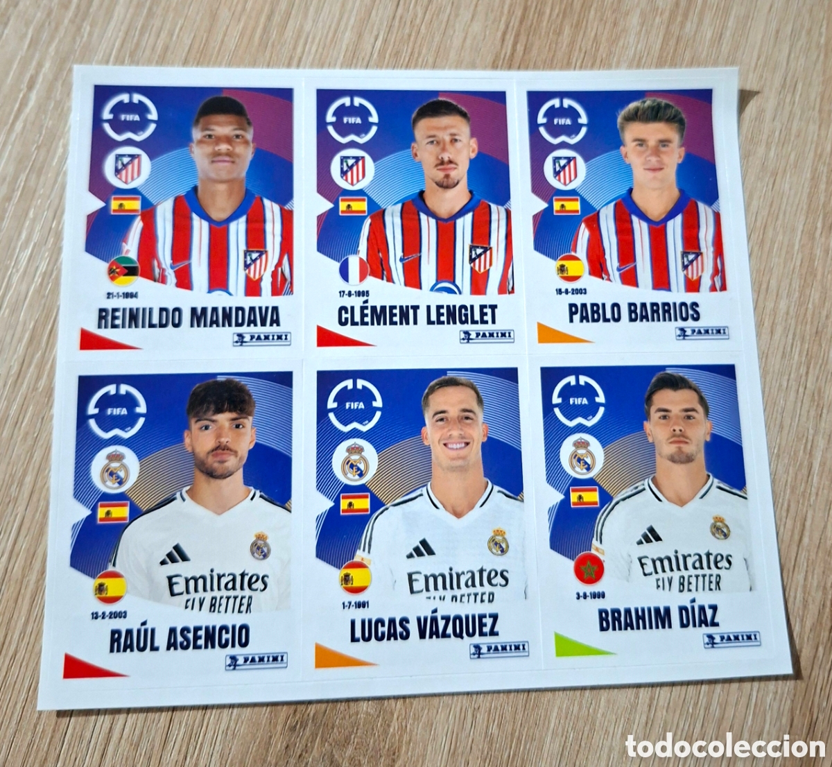 Coleccionismo cromos antiguos: Lamina jug&oacute;n Real Madrid / Atl&eacute;tico de Madrid Club World Cup 2025 panini